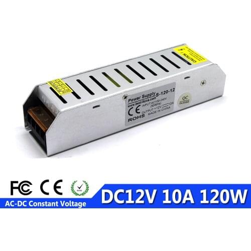 Switching Power Supply 12V 10A 120W Led Driver Transformer AC To DC12V SMPS For LED Strip light display billboard Lamp Monitor