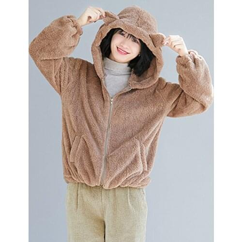 ZG1552 2020 spring autumn winter new women fashion casual hooded loose casual zipper jacket coat cheap wholesale