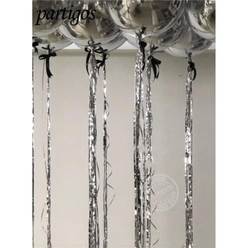 10pcs/pack 10*100cm DIY coloful balloon tassel wedding birthday party decoration Christmas New year decor balloon accessory