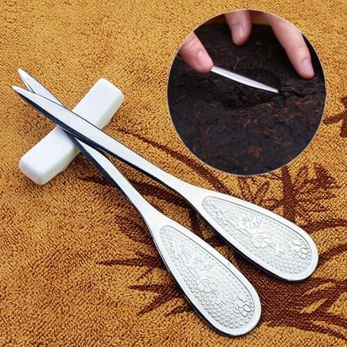 100pcs/lot Puerh Tea Knife Stainless Steel Puer Needle Thickness Insert Tea Cake Brick Cone Prying Tool lin3801