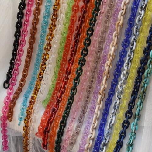 14*18mm Acrylic Necklace Strands Parts Glasses Chains Linked Bag Chains Women Jewelry DIY Accessories Statements N028-02