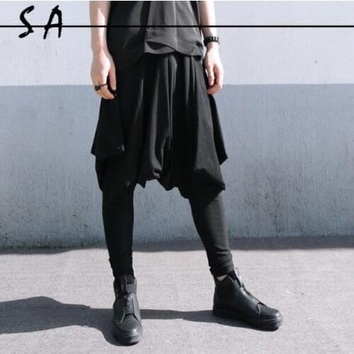 2018 New Mens clothing GD Hair Stylist fashion street Original Hip hop personality Harem Pants plus size costumes 27-46