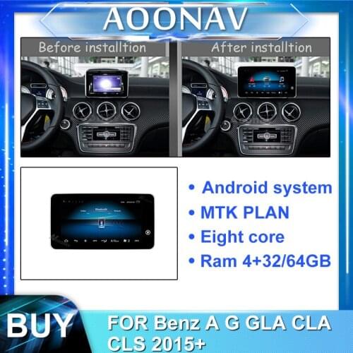 2din android car radio multimedia player for-Benz A-W176 G-W460 GLA-X156 CLA-C117 CLS-C218 2015+ car autoradio GPS navigation