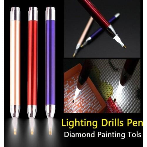 3pcs/Set Diamond Painting Tool Lighting Point Drill Pen New Diamond Pens 5D Painting with Diamonds Accessories