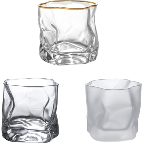 3pcs Creative Glass Whisky Tumbler Wine Vodka Beer Cup Cocktail Glasses Liquor Spirit Coffee Mug Bar Drinkware