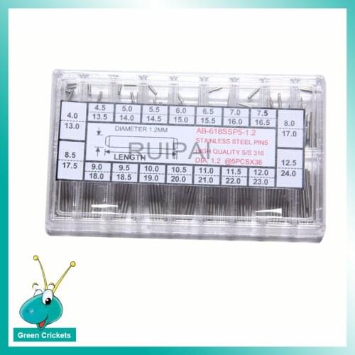 90pcs/box Assort Size Watch Strap Pins set 316# Stainless Steel Watchband Connect Link Pins for Watchband Parts Replacement