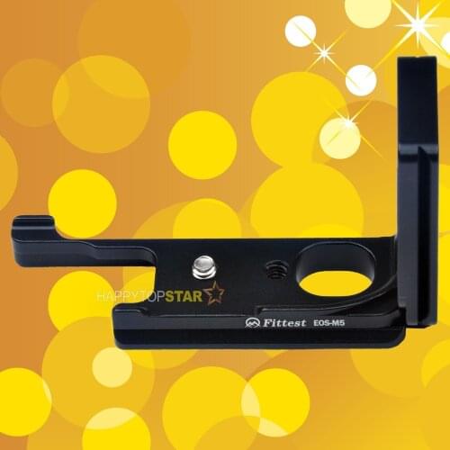 Brand New Quick Release L-Bracket & Camera Vertical Grip Custom for Canon EOS M5 Arca Swiss kirk RRS Wimberley Markins Fotopro