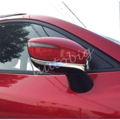 Side Mirror Cover FOR 2016 Mazda CX-5 CX5 Chrome Styling Trim Molding Back ABS