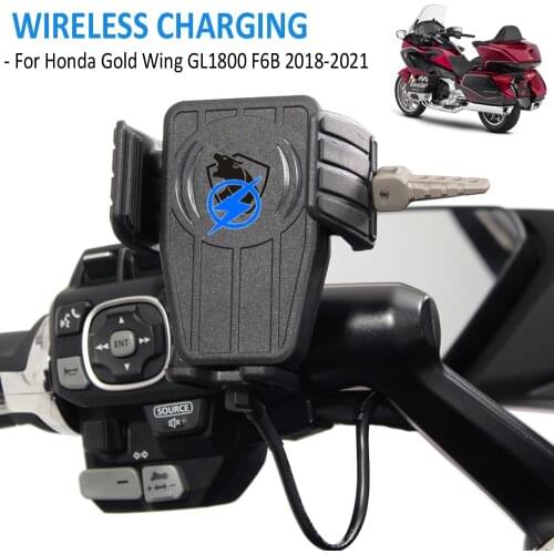 GPS Phone Holder Navigation Bracket Wireless Fast Charging For HONDA Gold Wing GL 1800 F6B GL1800 DCT 2018-2021 2020 Motorcycle