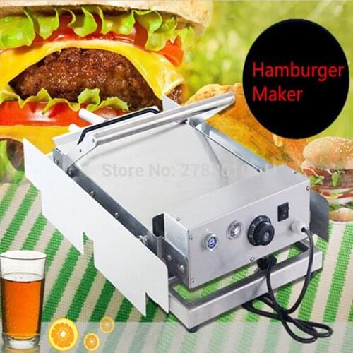 Electric Frying Pan Commercial Stainless Steel Oven 220V 2400W Double Layer Hamburger Heating Sandwich Machine Model 212