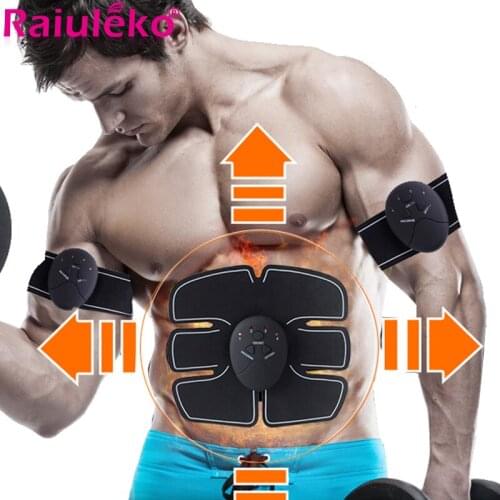 Electric Muscle Stimulator ABS Training Machine Abdominal Arm Buttock/Hip Trainer Body Fitness Massager Fat Burning Slimming