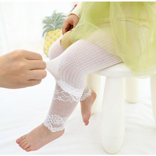Toddler Girls Ruffle Cotton Pants Children Summer Newborn Infant Mesh Thin Leggings Kids Cute Princess Trousers Baby Accessories