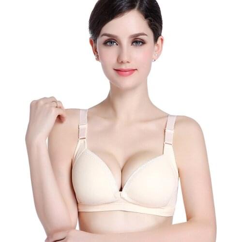 Cotton Nursing Bra without Rims Pregnant WOMENS Underwear Plus-sized Front Closure Feeding Vest Style Sports Nursing Bra