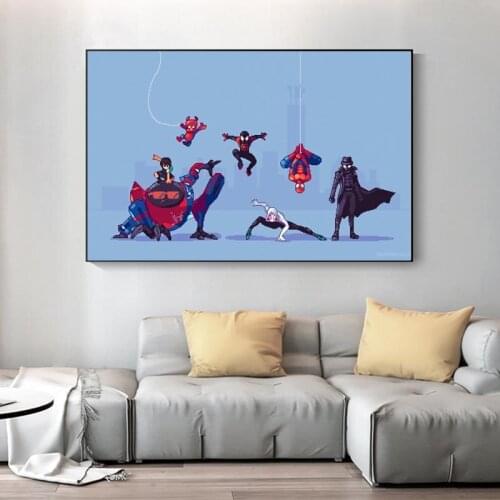 Canvas Painting Superhero Spider-man Canvas Wall Poster Print Print Marvel Art Picture Living Room Decoration Birthday Gift Toys