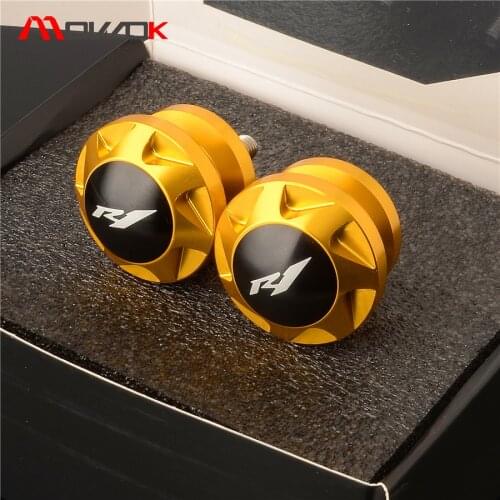 For Yamaha R1 YZFR1 YZF-R1 1998-2017 2015 2016 Motorcycle Frame sliders Aluminum Swing Arm Swingarm Spools Scews