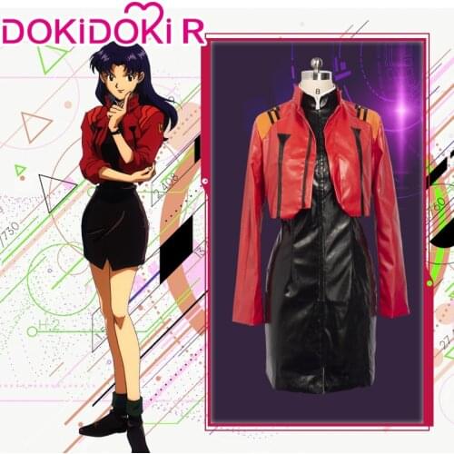 DokiDoki-R Anime Cosplay Costume Katsuragi Leather jacket Cosplay Costume Women Katsuragi Leather jacket Black