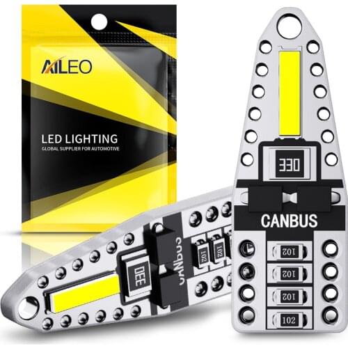 AILEO No polarity W5W T10 LED Canbus Light Bulb Car Interior Reading Parking Light White No Error 12V For BMW Audi Mercedes BENZ