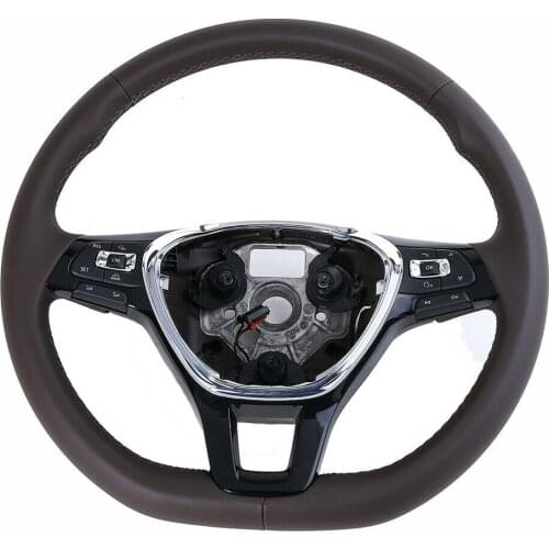Brown Multifunction Steering Wheel For Passat NMS T-iguan 5NG 419 091 C LJQ , 5G0 419 091 ,6C0 419 091