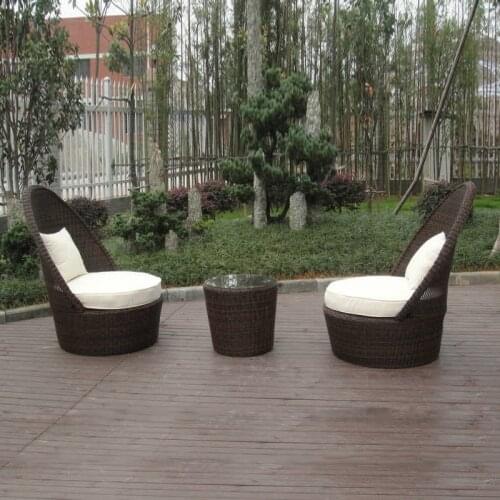 3 pcs Hand-Woven Rattan Garden Leisure Dining Sets Patio For Home / Restaurant transport by sea
