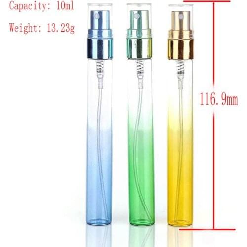 6Pcs 10ml Travel Glass Small Empty Fragrance Fine Mist Spray Perfume Filling Bottle Nebulizer Portable Samples