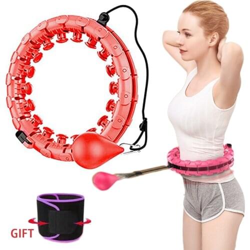 Adjustable Sport Hoops Abdominal Thin Waist ExerciseDetachable Massage Hoops Waist Training Weight Loss Fitness Equipment Home