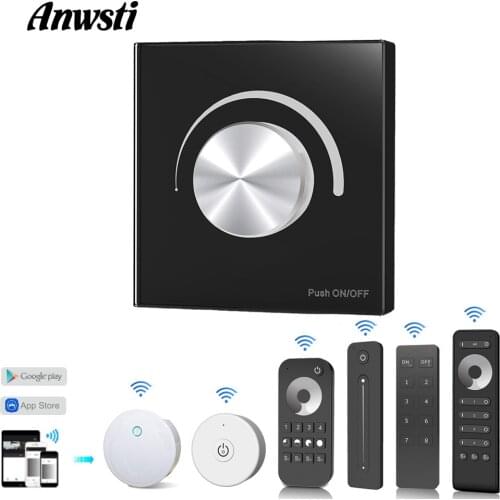 LED Dimmer Switch 220V 230V 110V AC Rotary Dimmable Wireless RF 2.4G Remote Smart Wifi Triac Dimmer for LED Lamp Bulb Light S1-K