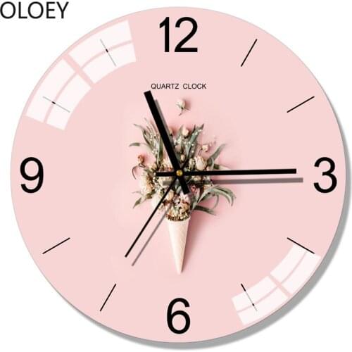 Modern Large Wall Clock Mechanism Living Room Bedroom Home Decor Wall Watch Glass Creative Nordic Silent Bedroom Quartz Clock