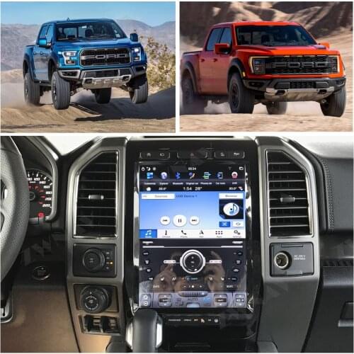 1 DIn Tesla Screen Android 9 Video Player For Ford F150 2015 2016 2017 2018 GPS Navigation Radio Receiver Audio Stereo Head Unit