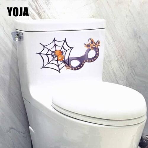 YOJA 23.3X12.7CM Beatiful Cartoon Spider Web Living Room Home Decor Wall Sticker Toilet Decal T5-1317