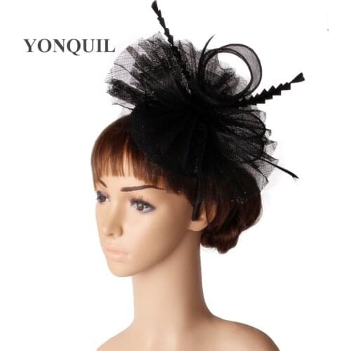 Sinamay Fascinator Hats Good Bridal Wedding Hats Cocktail Hat Very Nice Winter Millinery for Women Fashion Headpiece Headbands