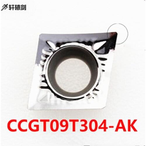 10PCS CCGT09T302 CCGT09T304 CCGT09T308 AK XH02 Aluminum Alloy Turning Tool Insert Cutting CNC AL Tin Wood
