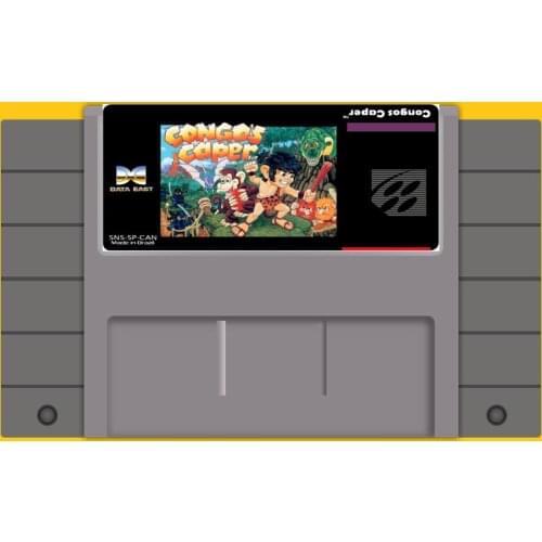 Congos caper 16 bit Big Gray Game Card For USA NTSC Game Player