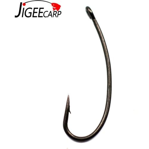 30pcs Carp Fishing Hook Barbed Long Shank Carp Hook Coated Longshank Hook for Chod Rig Fishhook Carp Fishing Accessories