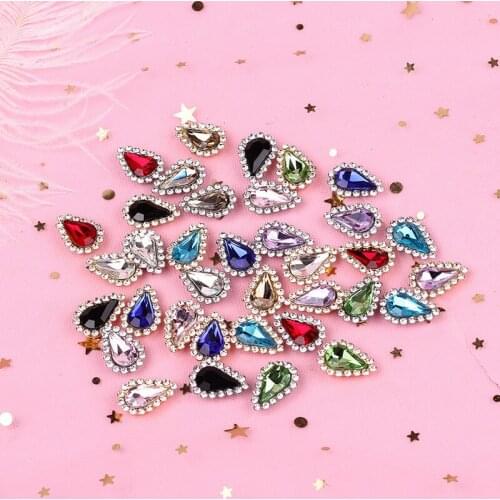 50pcs/ Bag High Quality New Style Sharp Drop Glass Drill DIY Charm Nail Art Clothing Hair Accessories Shoes Accessories Tools
