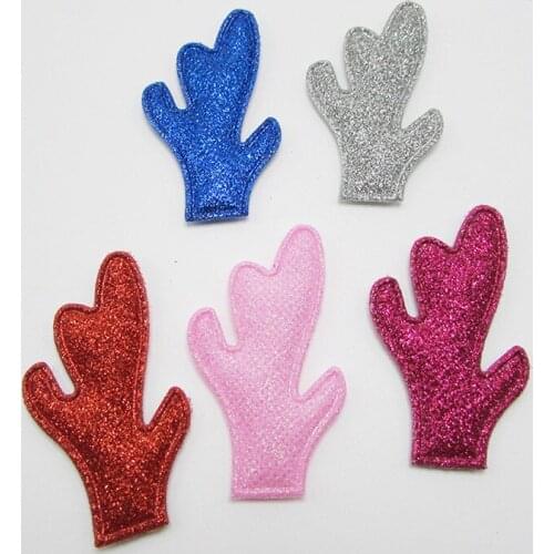 6PCS Elk Point Ball Padded Appliques For clothes DIY Baby hair Clip headwear Decor Ornament Accessories