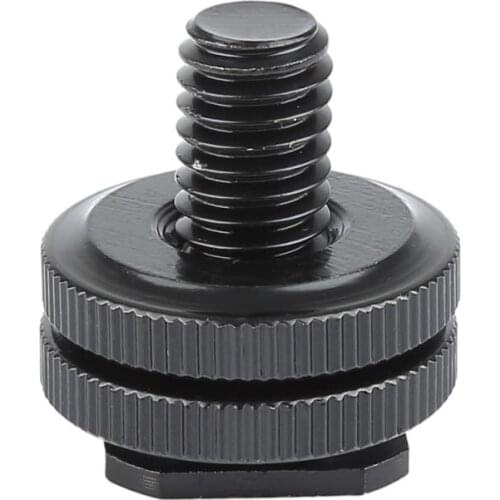 Camera Accessories 1/4" Threaded Stud Tripods Screw Converter To Camera Flash Hot Shoe Mount Adapter Up Down Lock Tripod Screw