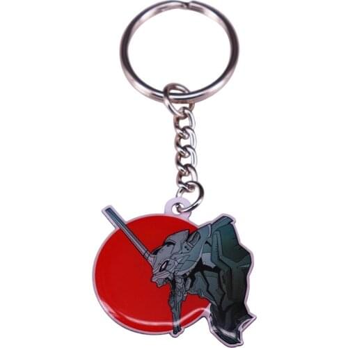 Evangelion EVA-01 Keychain Cool Mecha Key Ring 80s Combat Anime Fans Classic Collection