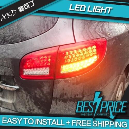 AKD Car Styling for Hyundai Santa Fe Tail Lights 2006-2012 SantaFe LED Tail Lamp DRL Signal Brake Reverse auto Accessories