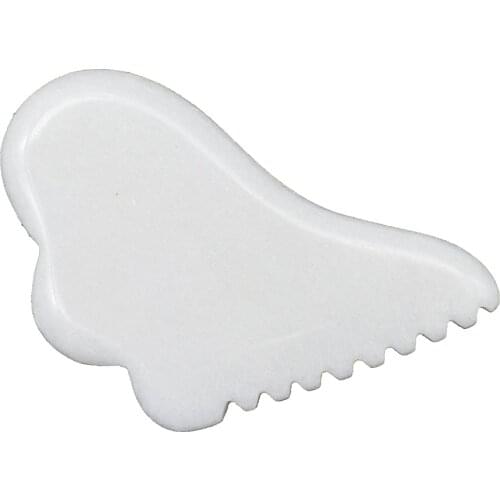 Butterfly Shape White Jade Facial Massage Tool, Face Massager Skin Scraping