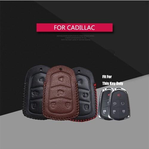 Best Sale Leather Flip Car Key Case Cover Key Holder Key Parts Skin Shell For Cadillac CTS Escalade SRX ATS STS XTS CT6 XT5