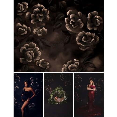 Floral Abstract Art Backdrop Birthday Newborn Baby Portrait Customized Poster Background Pregnant Woman Baby Shower Photography