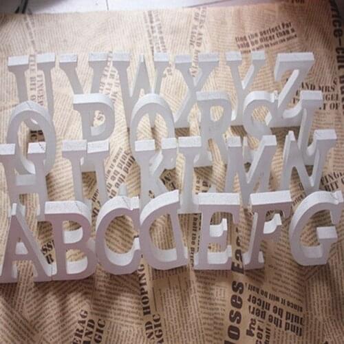 1pc Diy Freestanding Wood Wooden Letters White Alphabet Wedding Birthday Party Home Decorations Personalised Name Design new