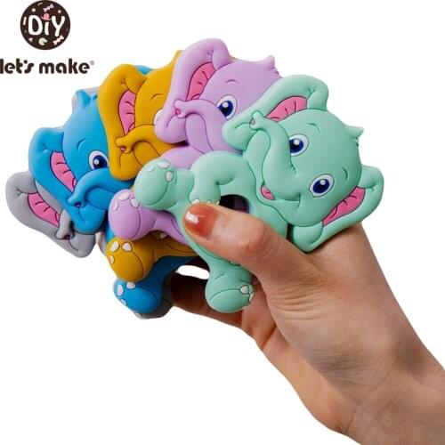Lets Make Baby Teether 10PC Baby Animal Silicone Teethers Elephant Unicorn No FPA Food Grade Silicone Material Newborn Gift