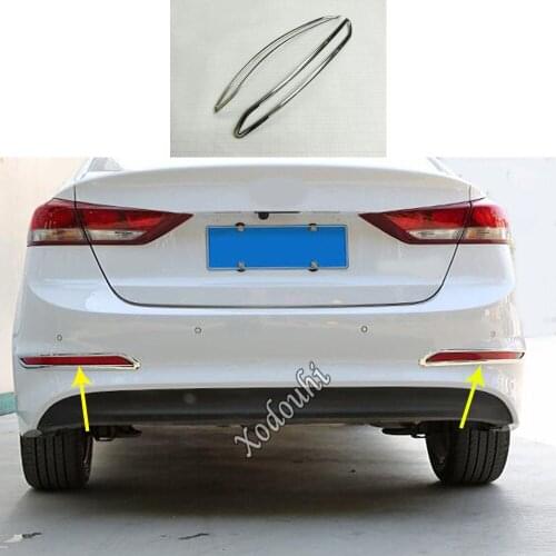 For Hyundai Elantra Avante 2016 2017 2018 2019 2020 Car Body Styling Cover Trim Back Tail Rear Fog Light Lamp Frame Stick Panel