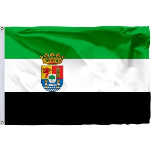 Spain Extremadura Flag 90x150cm 3x5ft 100D Polyester Double Stitched High 60x90cm 21x14cm Banner