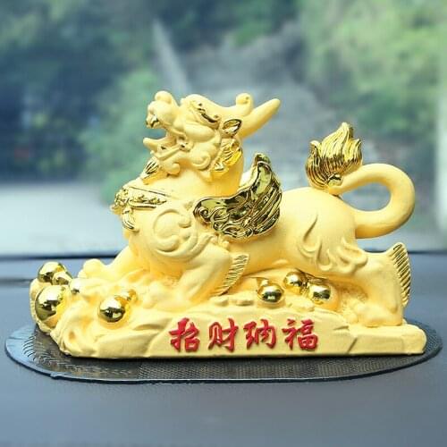 GOOD 2021 HOME OFFICE Company SHOP CAR TOP Efficacious Money Drawing thriving business Golden Dragon PI XIU FENG SHUI statue