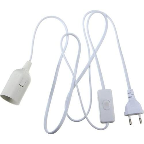 1.8M Power Cord Cable E27 Lamp Bases EU plug with switch wire for Pendant LED Bulb E27 Hanglamp Suspension Socket Holder