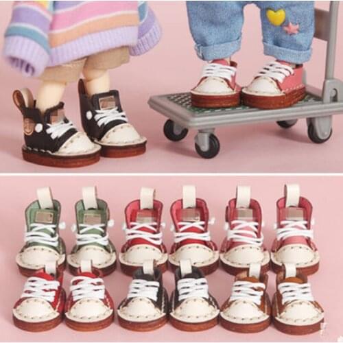 Anime Cute CAT Cowhide sneakers shoes OB11 Clothes costume For Figure doll clothing accessories MDZS cute limit cosplay cos gift