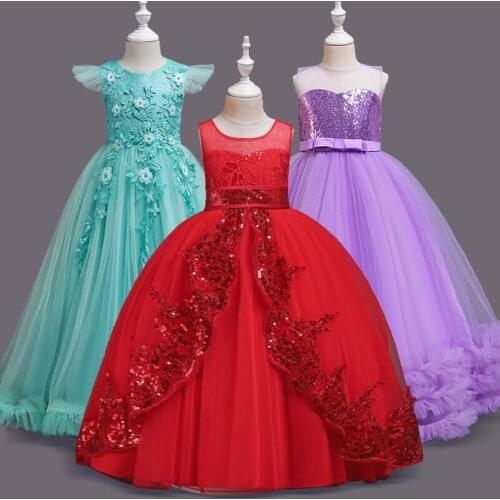 Girls Dress Elegant Princess Children Party Dress Wedding Gown Kids Dresses for Girls Vestido First Communion Dresses For Girls