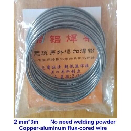 2.00mm*3m Copper aluminum flux cored wire copper weld wire low temperature copper-aluminum welding rods for AC & Refrigeration